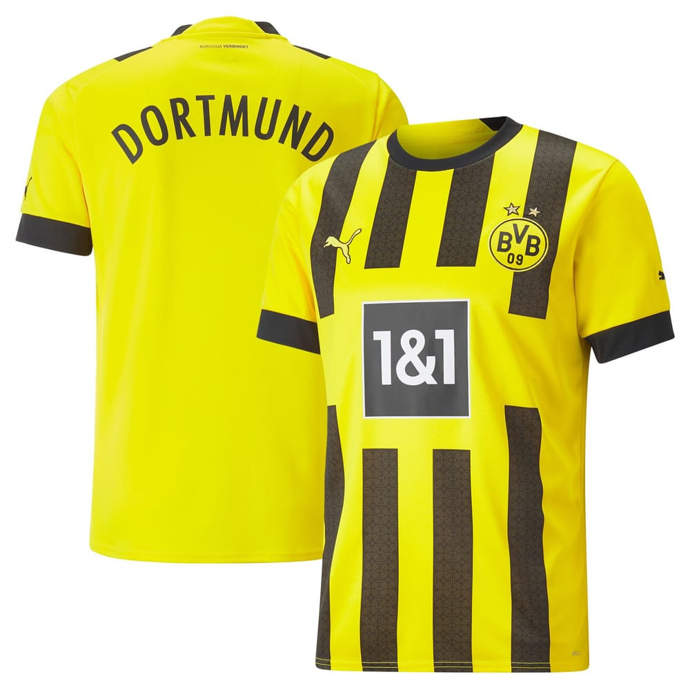 Borussia Dortmund Men 2022/23 Home Player Soccer Jersey – Yellow