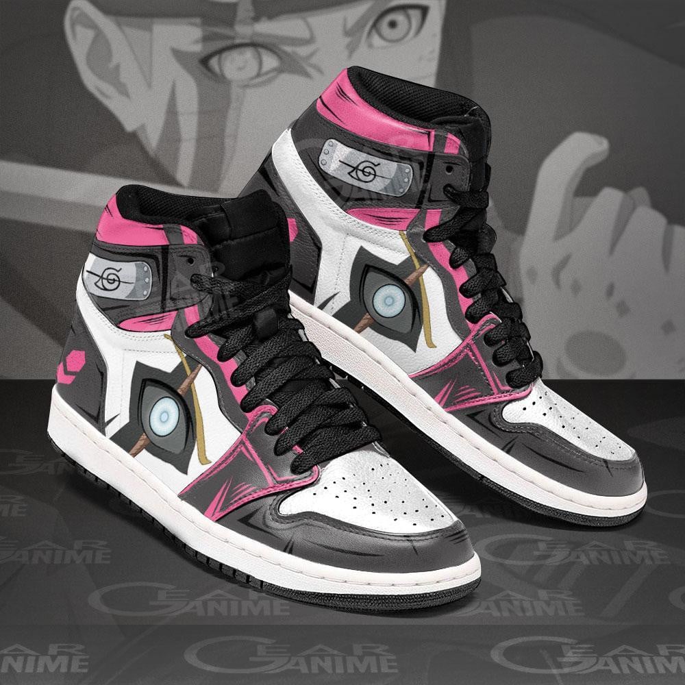 Boruto Jougan Eyes JD1s Sneakers Boruto Anime Shoes, Air Jordan Hightop