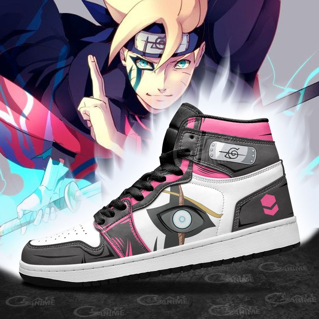 Boruto Jougan Eyes JD1s Sneakers Boruto Anime Shoes, Air Jordan Hightop