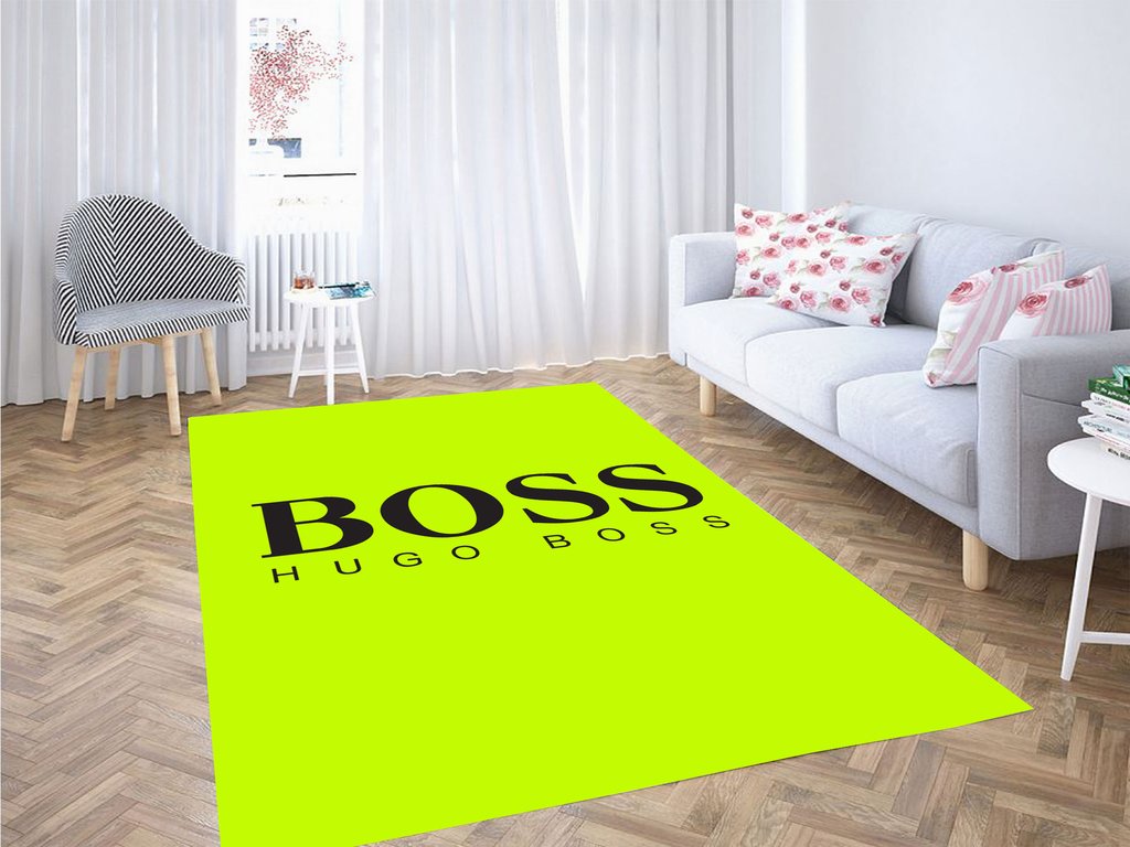 Boss Huga Boss Logo Fancy Brand Living Room Modern Carpet Rectangle Rug