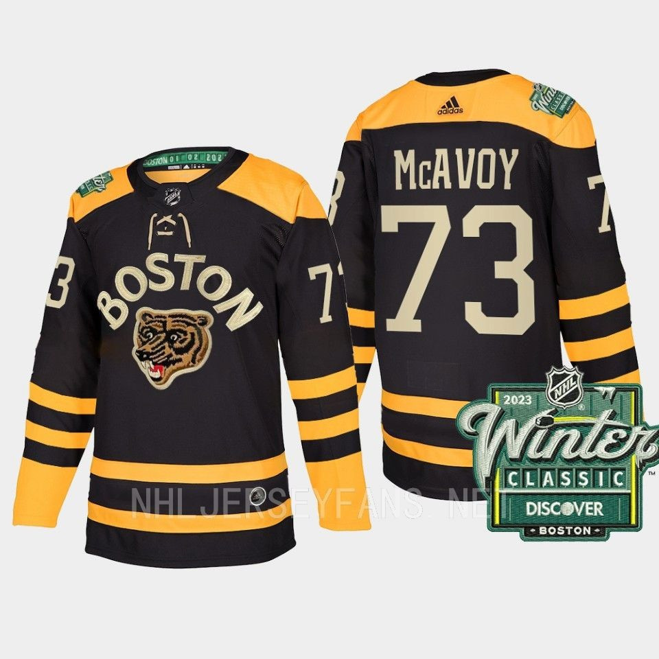 Boston Bruins Charlie McAvoy 73 2023 Winter Classic Black Stitched Jersey