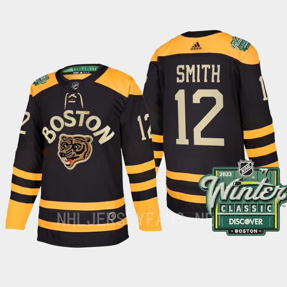 Boston Bruins Craig Smith 12 2023 Winter Classic Black Stitched Jersey