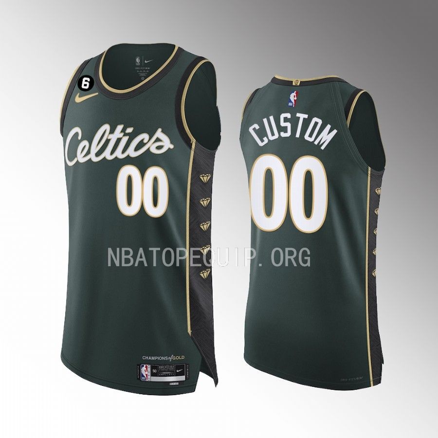 Boston Celtics #00 Custom Green Jersey 2022-23 City Edition