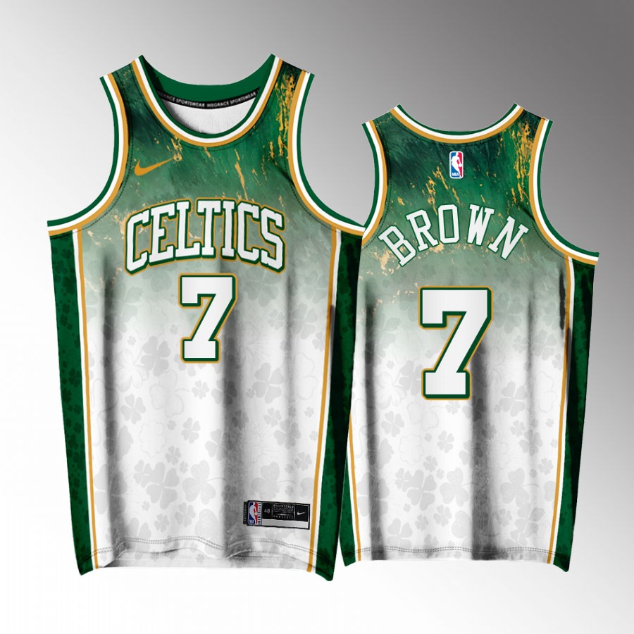 Boston Celtics #7 Jaylen Brown Irish City Green Jersey Exclusive Edition