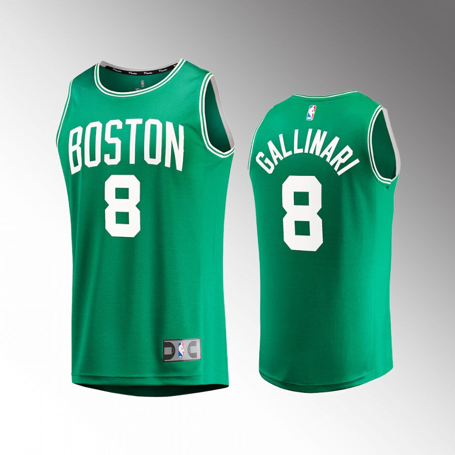 Boston Celtics #8 Danilo Gallinari Icon Edition Jersey Fast Break Green