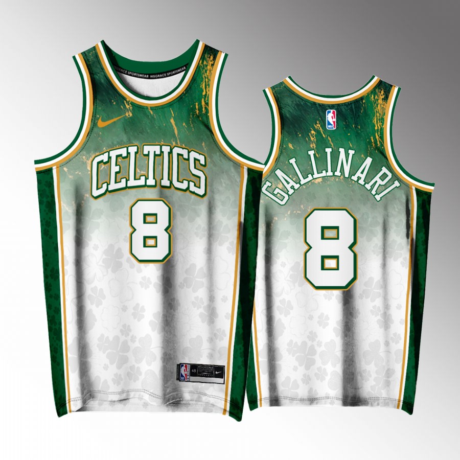 Boston Celtics #8 Danilo Gallinari Irish City Green Jersey Exclusive Edition