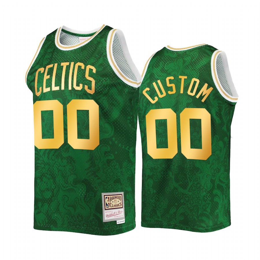 Boston Celtics 2022 Lunar New Year Custom Jersey Green Throwback