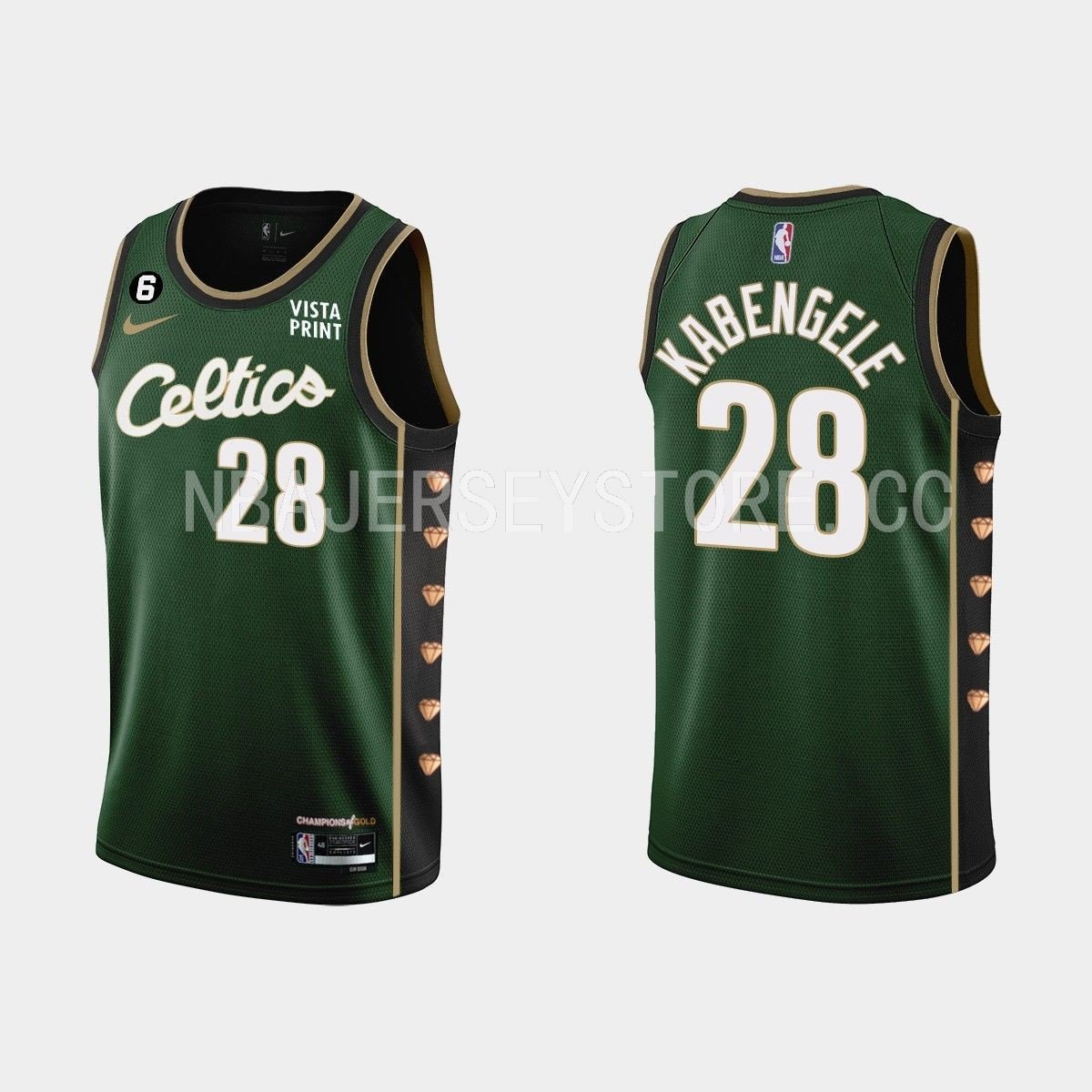 Boston Celtics 28 Mfiondu Kabengele 2022-23 City Edition Green Men Jersey