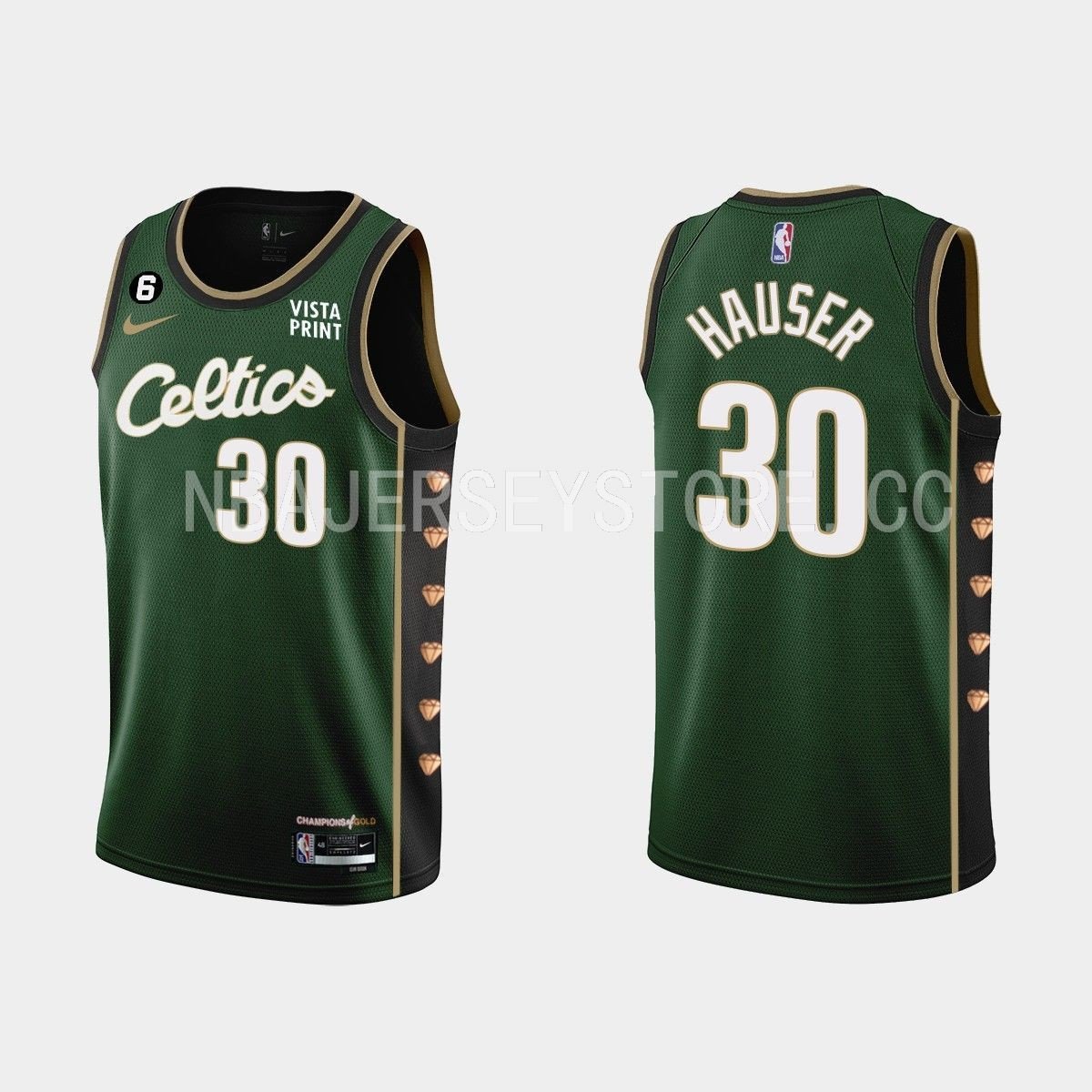 Boston Celtics 30 Sam Hauser 2022-23 City Edition Green Men Jersey