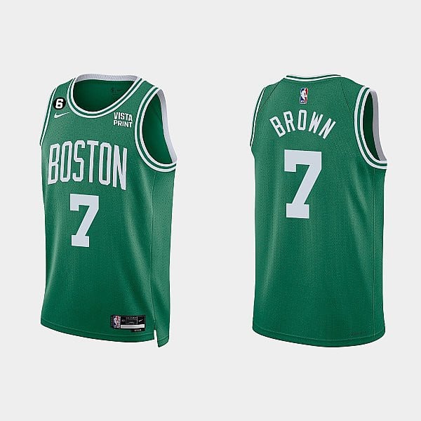 Boston Celtics 7 Jaylen Brown 2022-23 Icon Edition Kelly Green Men Jersey