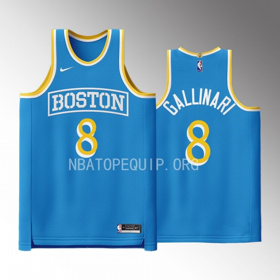 Boston Celtics City Connect Danilo Gallinari Blue #8 Jersey Special Edition