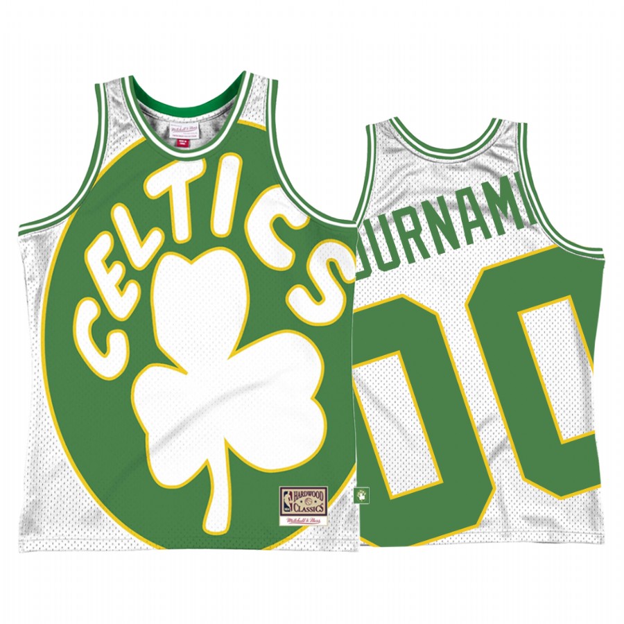Boston Celtics Custom #00 White Big Face 2.0 Jersey