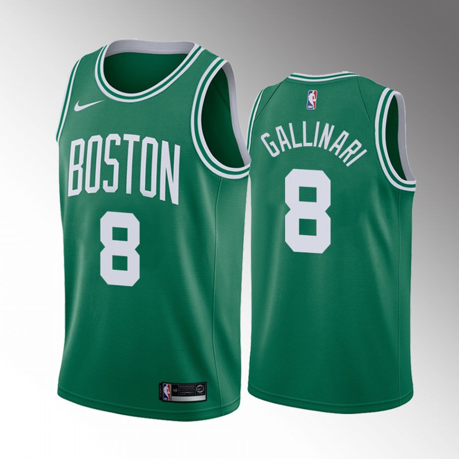 Boston Celtics Danilo Gallinari #8 Icon Edition Green Jersey