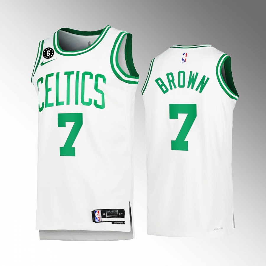Boston Celtics Jaylen Brown 2022-23 Association Edition White #7 Jersey Honor Russell
