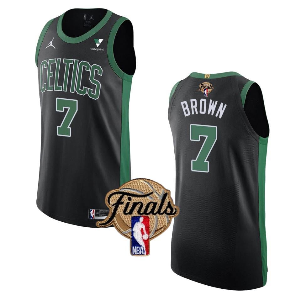 Boston Celtics Jaylen Brown 7 Final 2022 Men Jersey Statement Black
