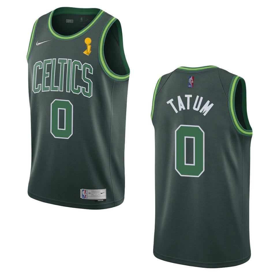 Boston Celtics Jayson Tatum 0 2022 Final Champions Jersey Earned Green