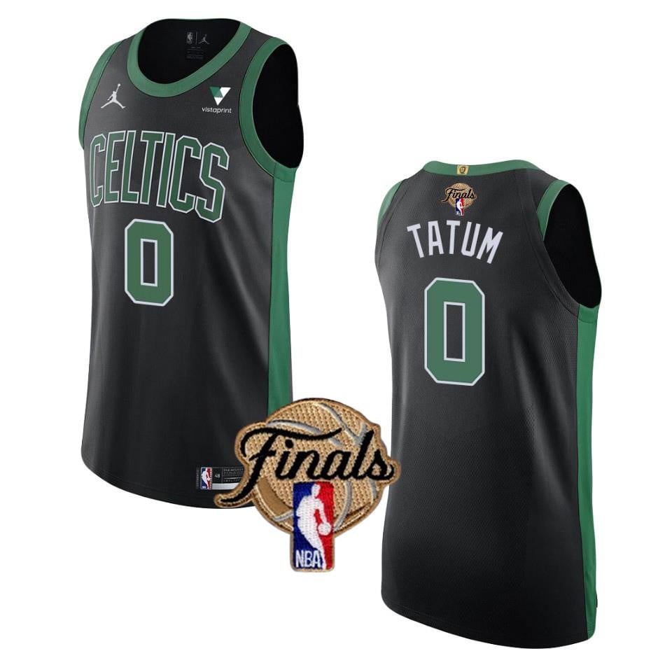 Boston Celtics Jayson Tatum 0 Final 2022 Men Jersey Statement Black