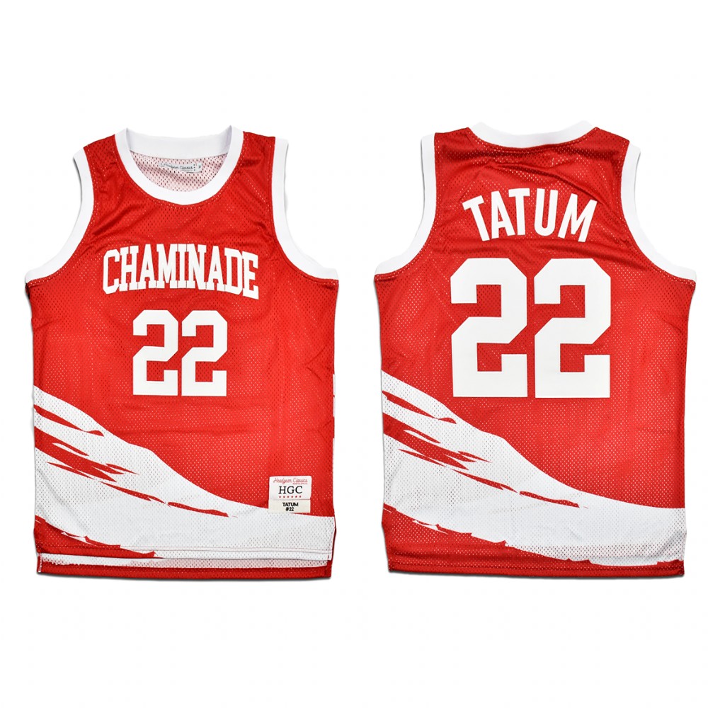 Boston Celtics Jayson Tatum Red Alternate Chaminade High School Jersey