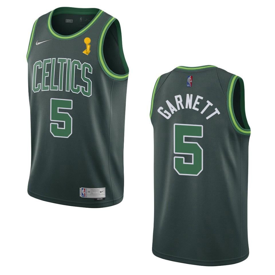 Boston Celtics Kevin Garnett 5 2022 Final Champions Jersey Earned Green