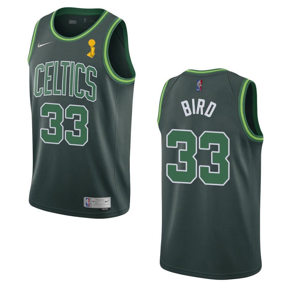 Boston Celtics Larry Bird 33 2022 Final Champions Jersey Earned Green