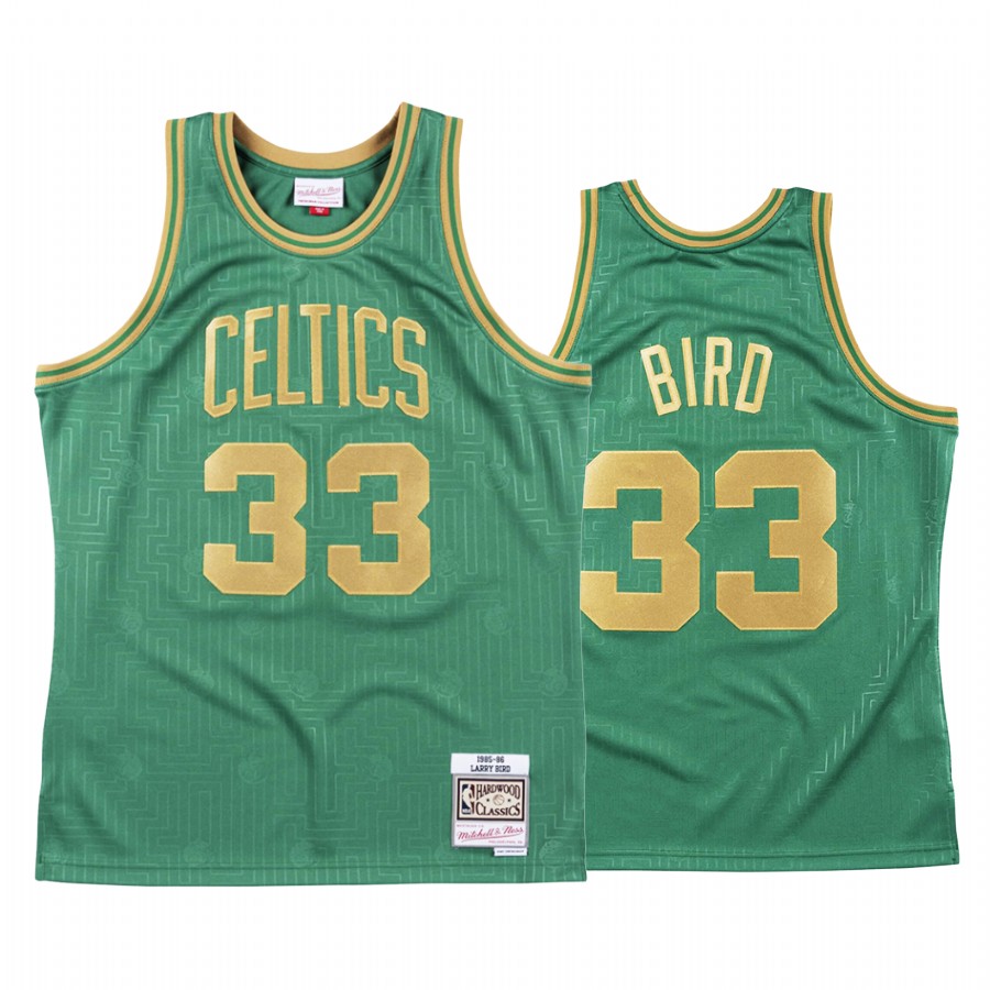 Boston Celtics Larry Bird CNY Green Throwback Jersey