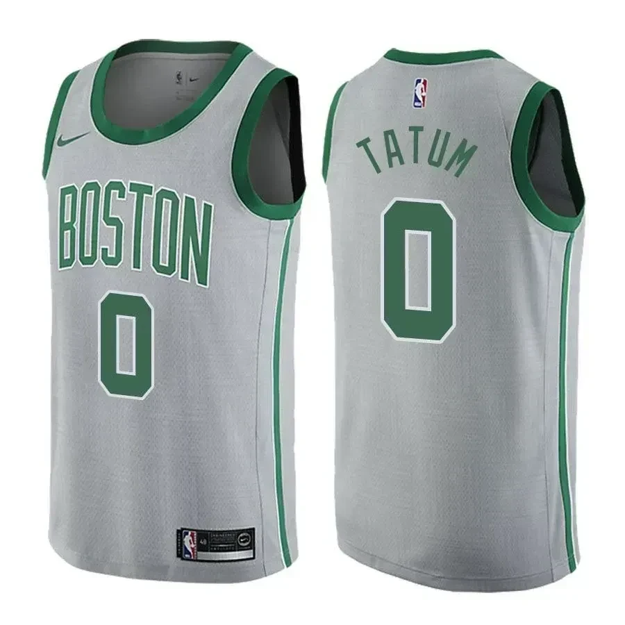 Boston Celtics Male Jayson Tatum 0 City Edition Gray Jersey