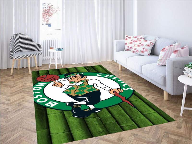 Boston Celtics Wallpaper Carpet Rectangle Rug