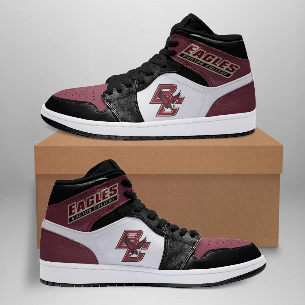 Boston College Eagles NCAA Fashion The best Sneakers Basketball Shoes Leather High Top Air Jordan Sneaker, Air Jordan Hightop