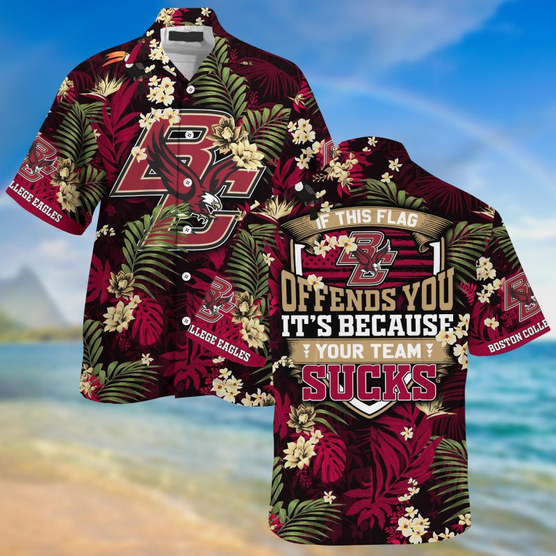 Boston College Eagles NCAA Summer – Hawaii Shirt For This Season – Gift For Sport Lovers With Tropical Patterns