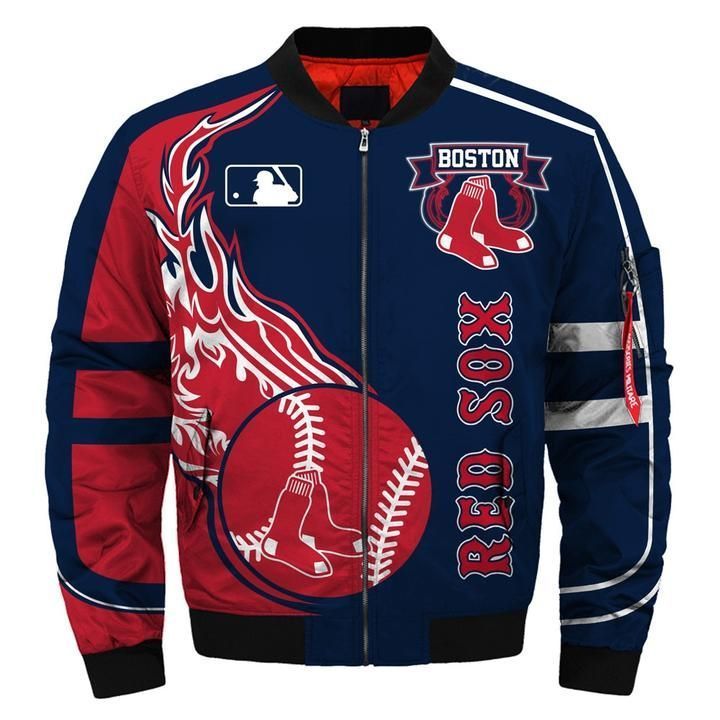 Boston Red Sox 3d Printed Unisex Bomber Jacket
