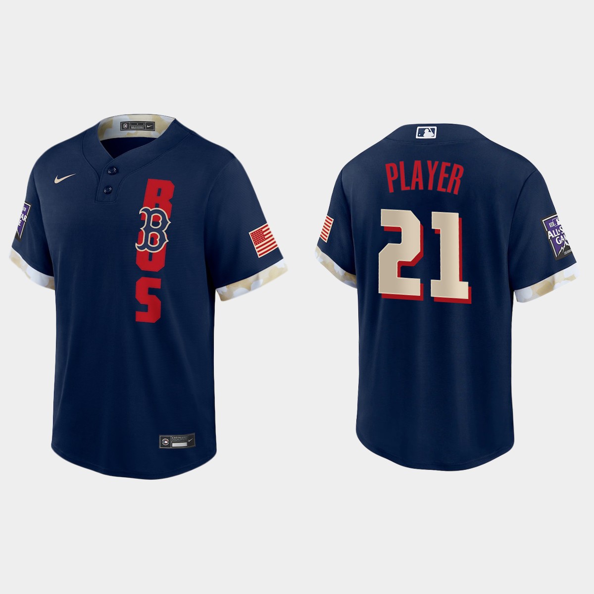 Boston Red Sox Custom 2021 MLB All-Star Game Jersey - Navy