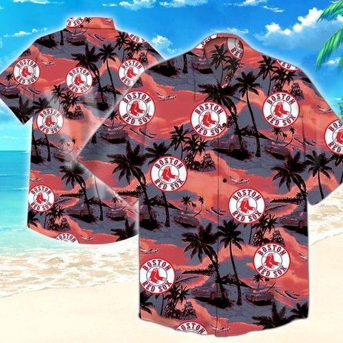 Boston Red Sox Hawaiian Button-Up Shirt