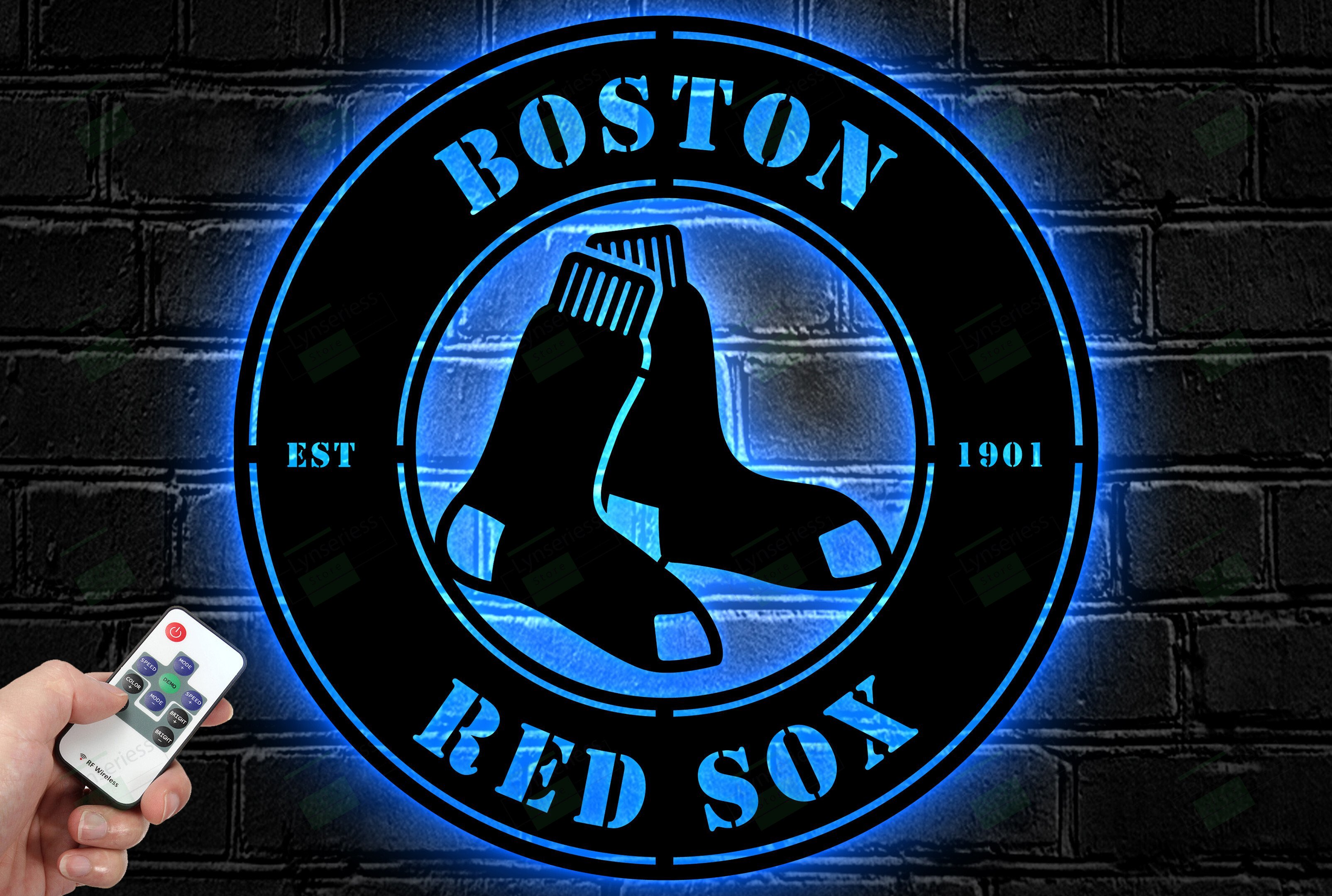 Boston Red Sox Metal Sign – Led Light Sign MLB