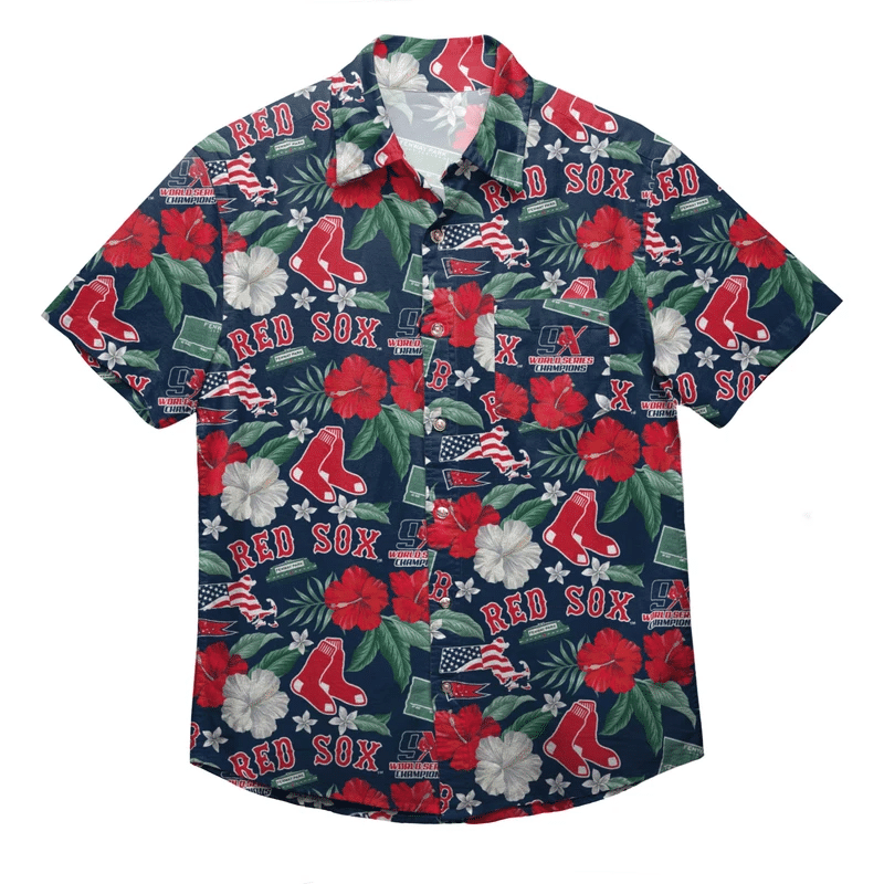 Boston Red Sox Mlb Men’S City Style Hawaiian Shirt