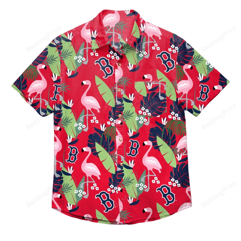 Boston Red Sox Mlb Men’S Floral Hawaiian Shirt
