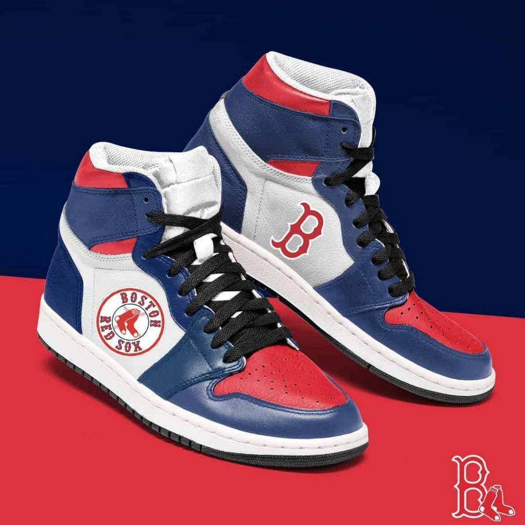 Boston Red Sox MLB Team Sneakers Gift For Fans High Top Air Jordan Sneaker, Air Jordan Hightop