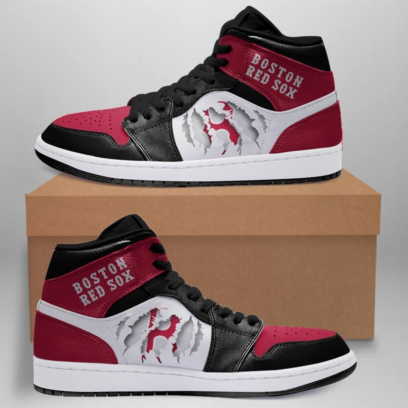 Boston Red Sox MLB Team Sneakers Gift For Fans High Top Air Jordan Sneaker, Air Jordan Hightop