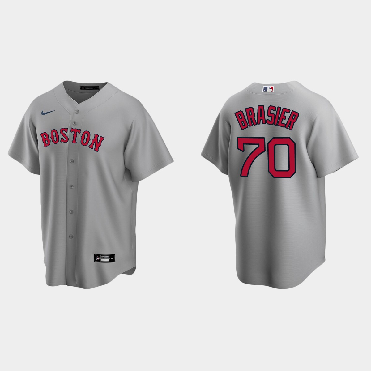 Boston Red Sox Ryan Brasier Road Jersey - Gray
