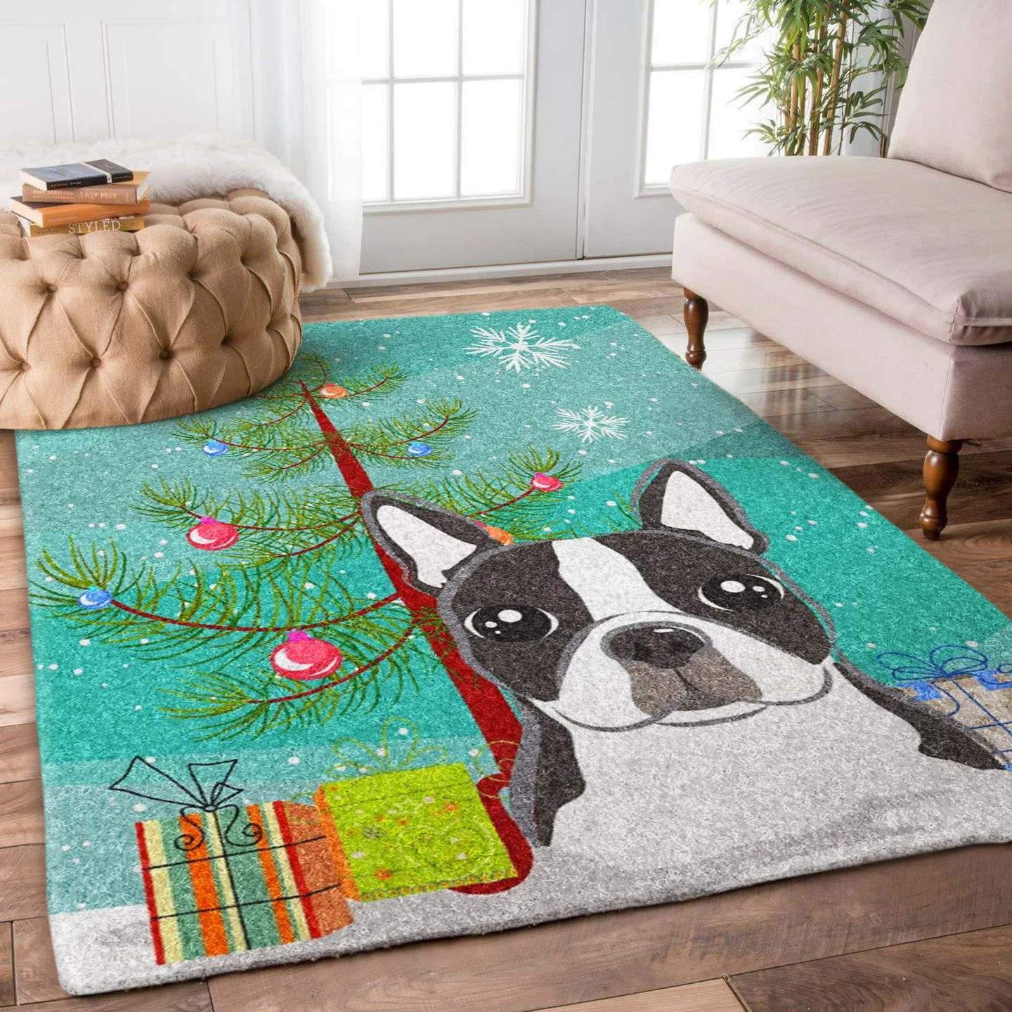 Boston Terrier Christmas Limited Edition Rectangle Rug