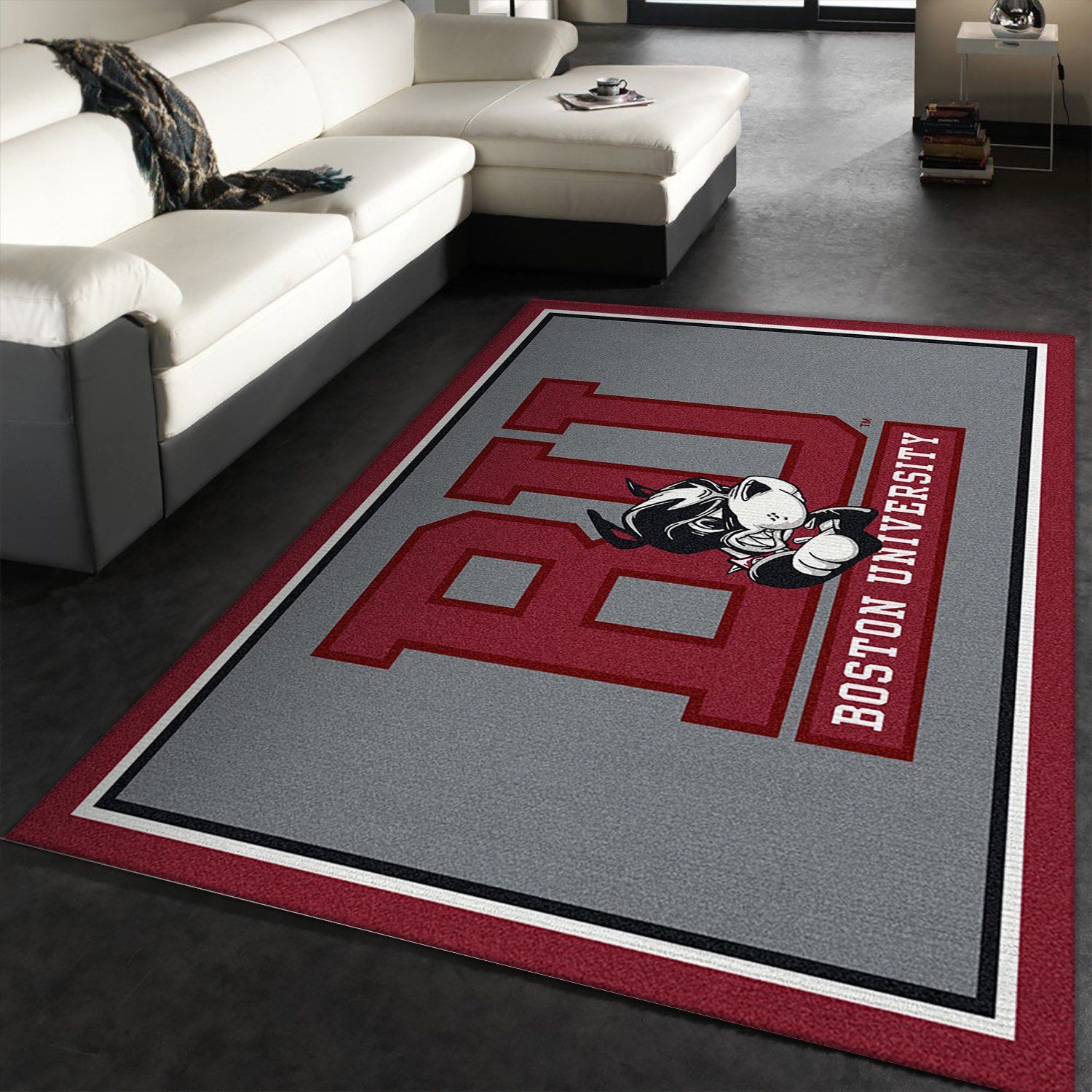 Boston University Rectangle Rug – Custom Size And Printing