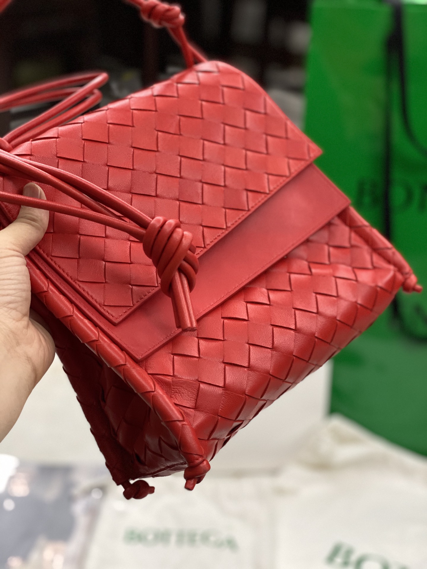 Bottega Veneta Backpack Red, For Women, Women’s Bags 8.9in/22.5cm