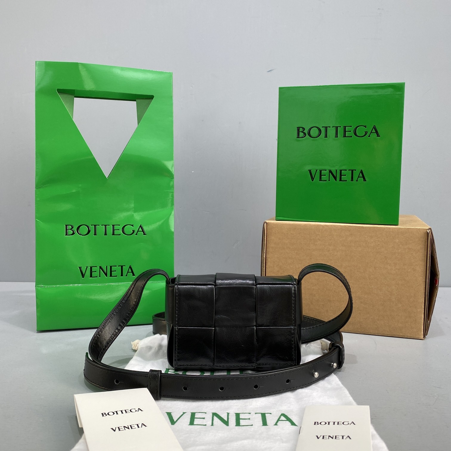 Bottega Veneta Candy Cassette Black, For Women, Women’s Bags 4.7in/12cm 667048VCQ728803