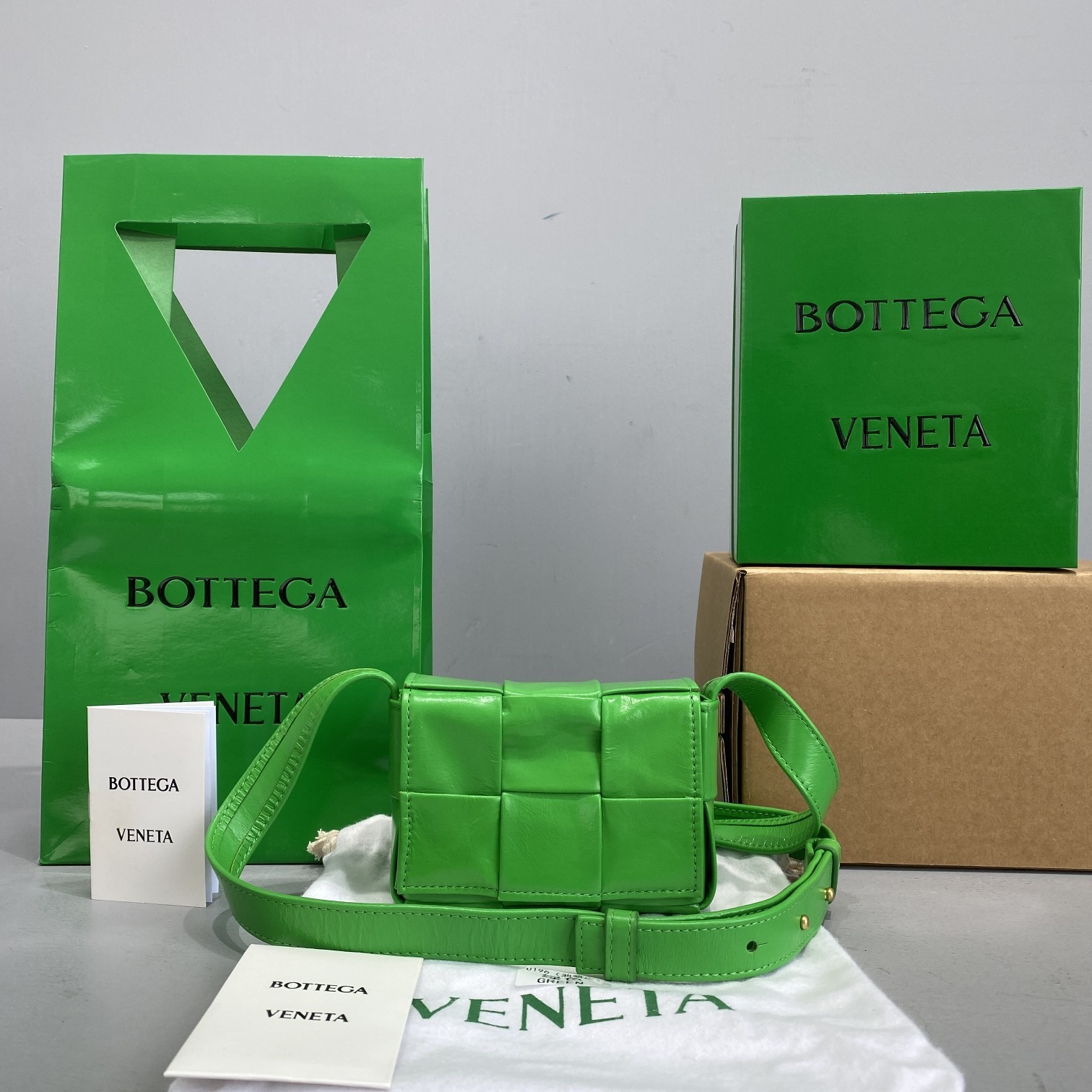 Bottega Veneta Candy Cassette Green, For Women, Women’s Bags 4.7in/12cm 667048VCQ723724