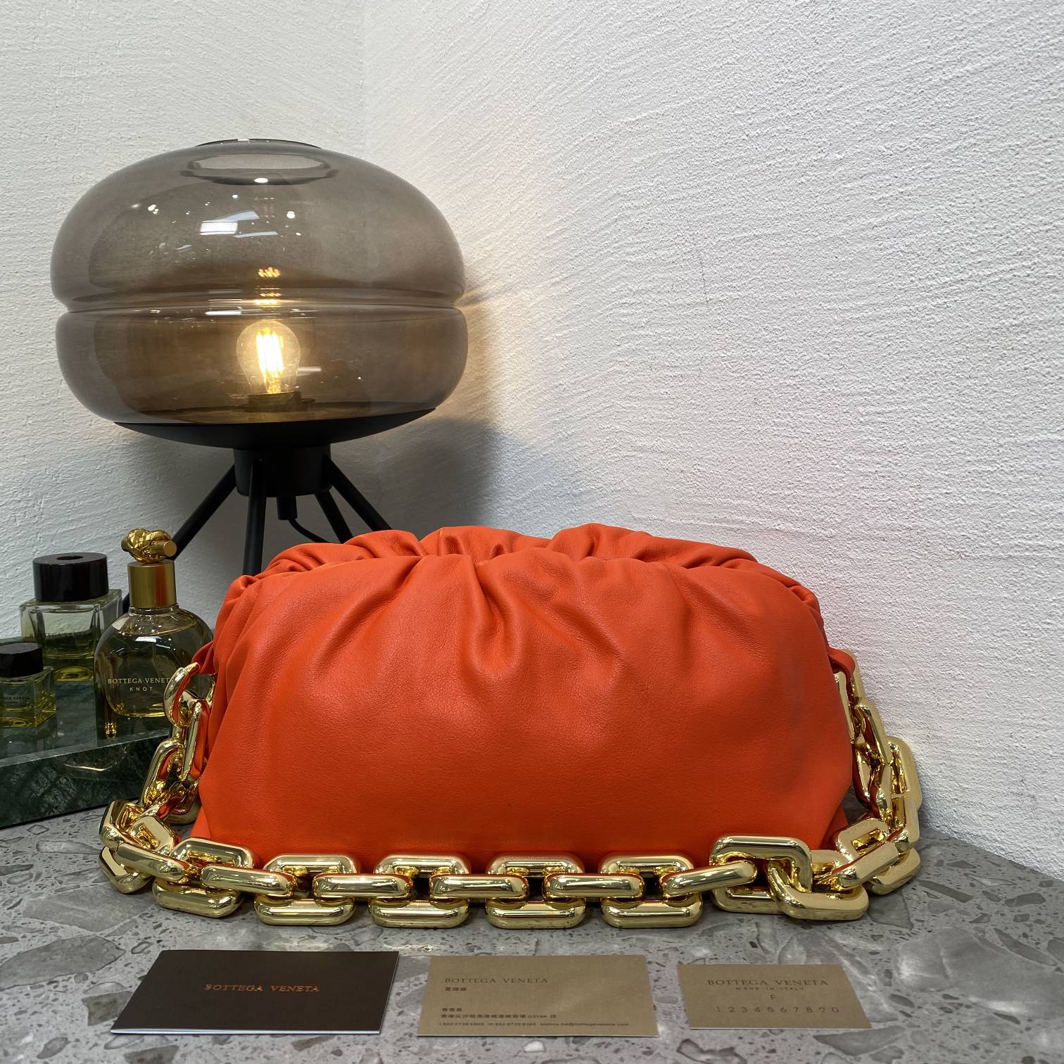 Bottega Veneta Chain Pouch Orange, For Women, Women’s Bags 12.2in/31cm