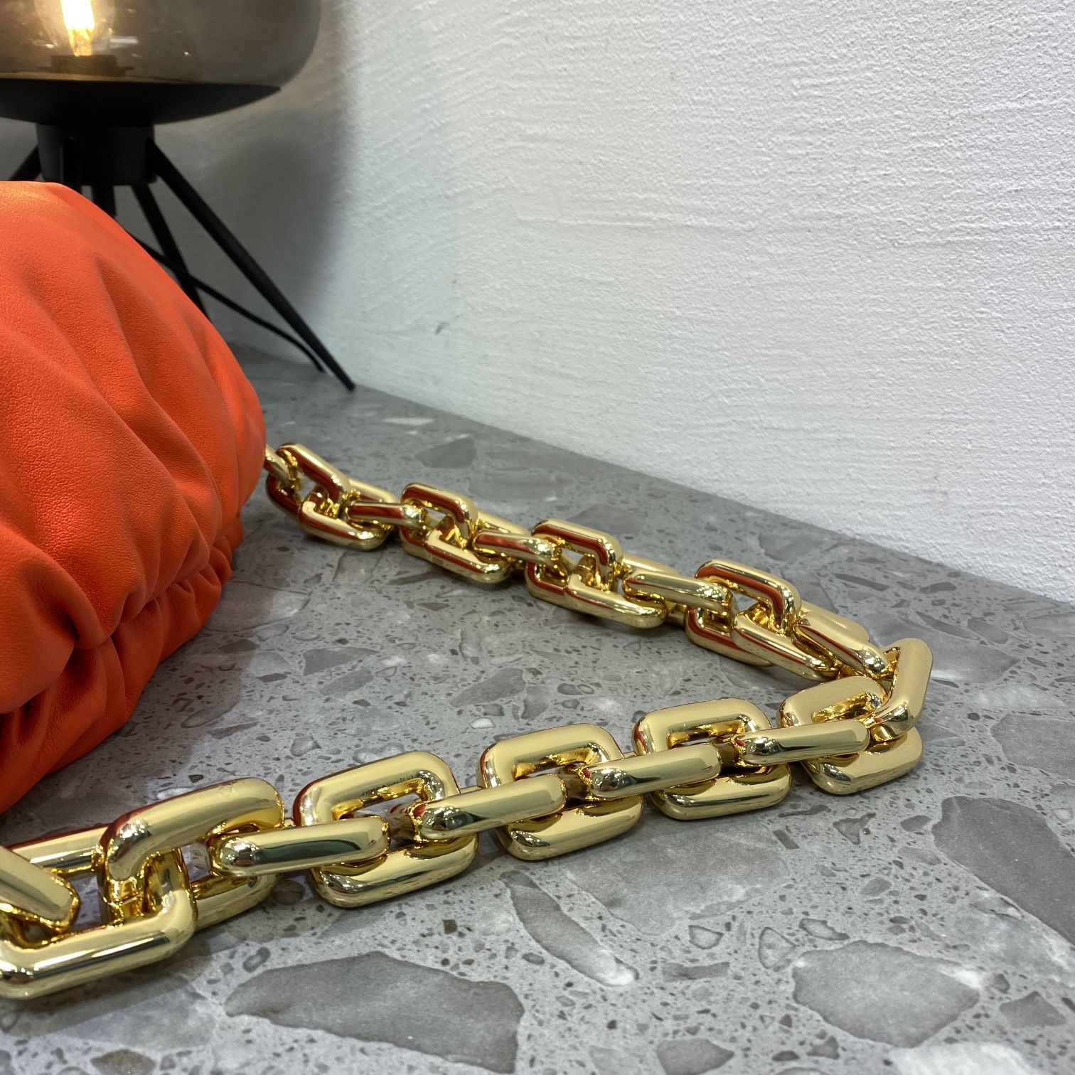 Bottega Veneta Chain Pouch Orange, For Women, Women’s Bags 12.2in/31cm