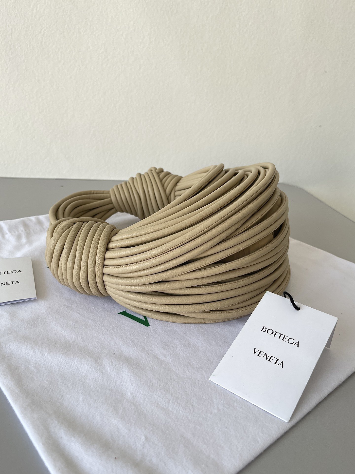 Bottega Veneta Double Knot Beige, For Women, Women’s Bags 9.8in/25cm