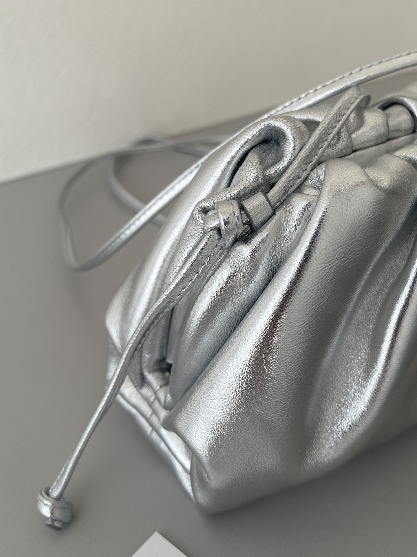 Bottega Veneta Mini Pouch Sliver, For Women, Women’s Bags 8.6in/22cm