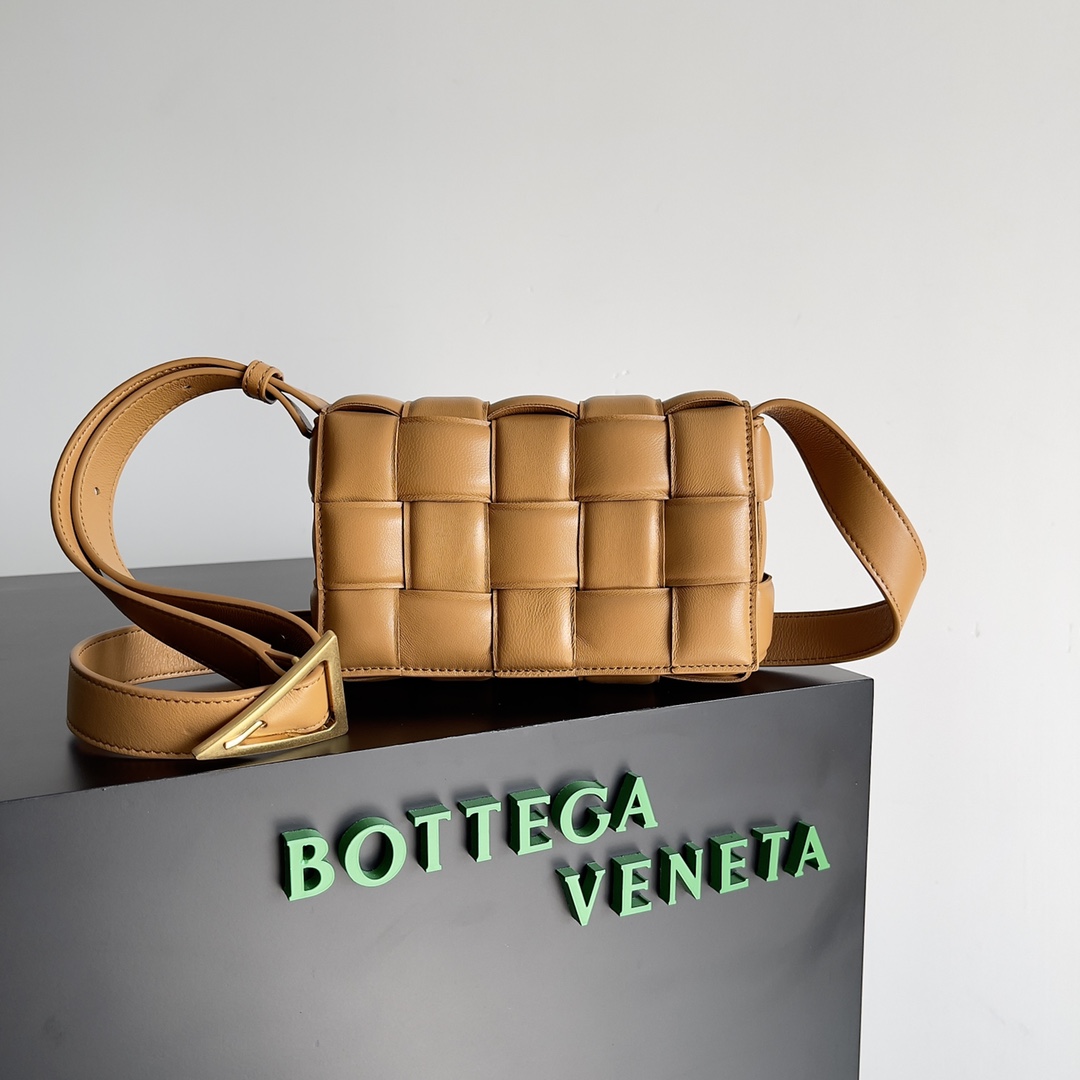 Bottega Veneta Small Padded Cassette Brown, For Women, Women’s Bags 7.5in/19cm