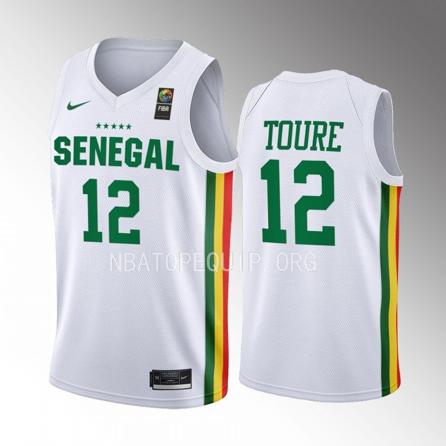 Boubacar Toure Senegal FIBA World Cup White Jersey Home #12