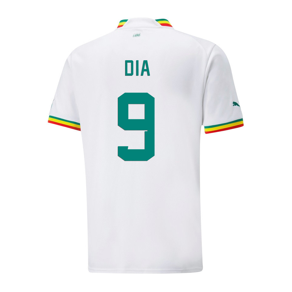 Boulaye Dia 9 FIFA World Cup Qatar 2022 Patch Senegal National Team- Home Men Soccer Jersey